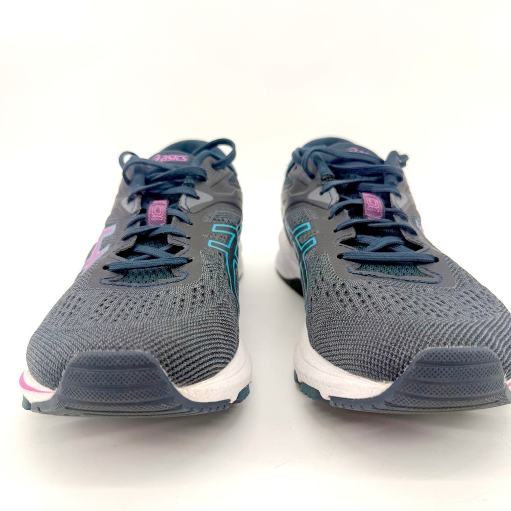 ASICS GT-1000 10 Running Shoes Womens 8 Grey Blue Pink Stability Gym Comfort - Picture 7 of 10